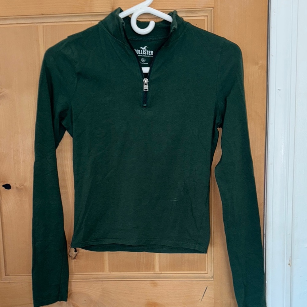 Hollister Green Quarter-Zip Pullover